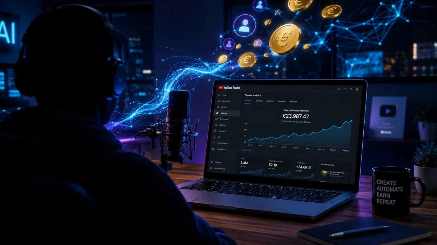 Faceless YouTube mit KI 2026 – Geld verdienen ohne Kamera