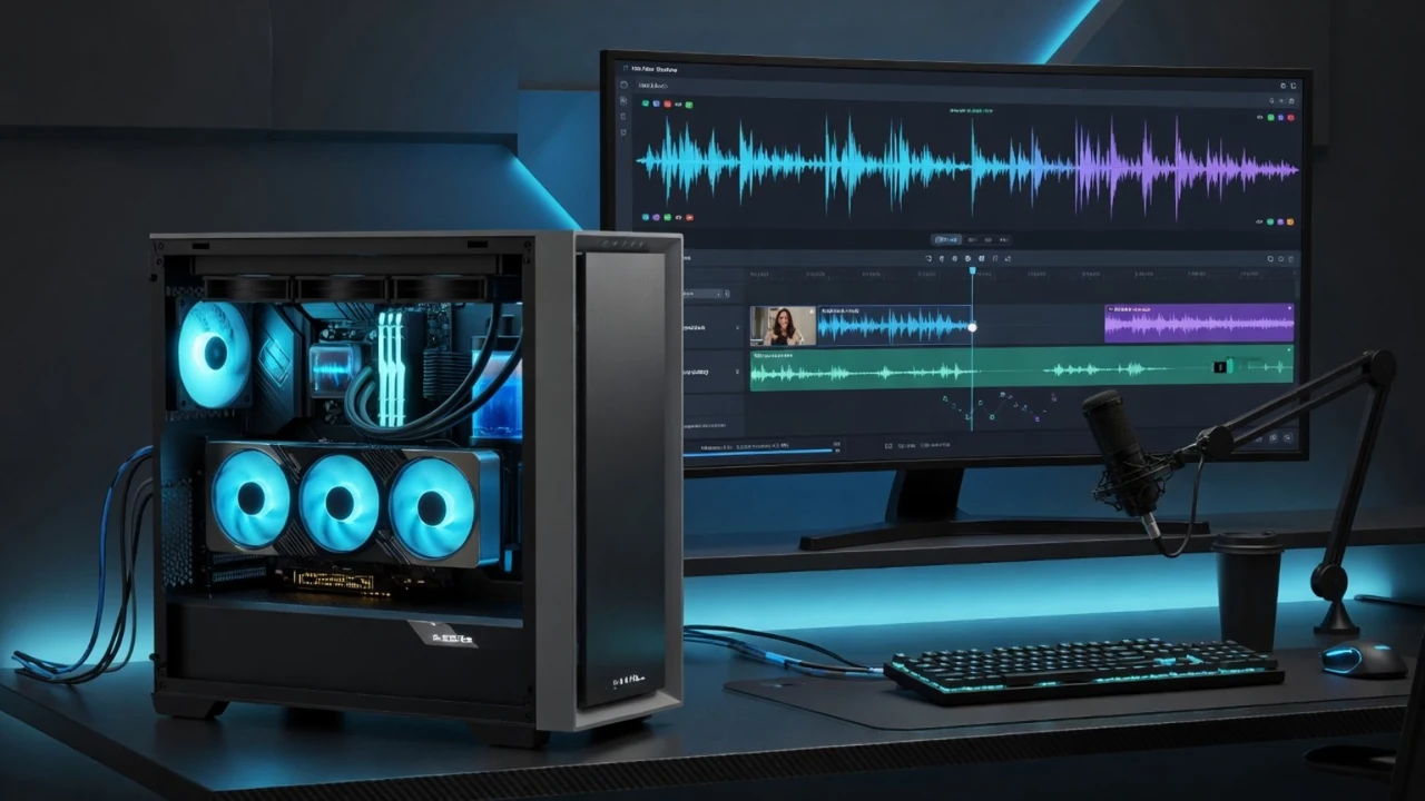 RTX 5070 Klasse Workstation für lokales Voice Cloning und Creator Dubbing