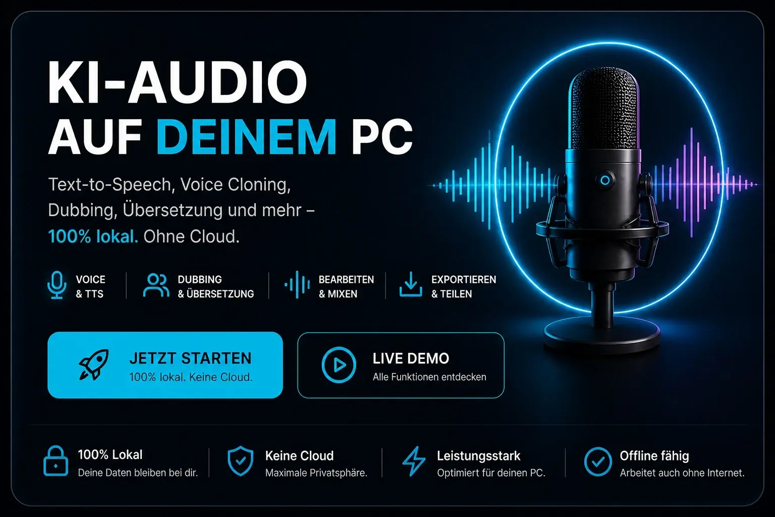 Text-to-Speech lokal 2026 – Offline KI-Stimmen ohne Cloud-Abo