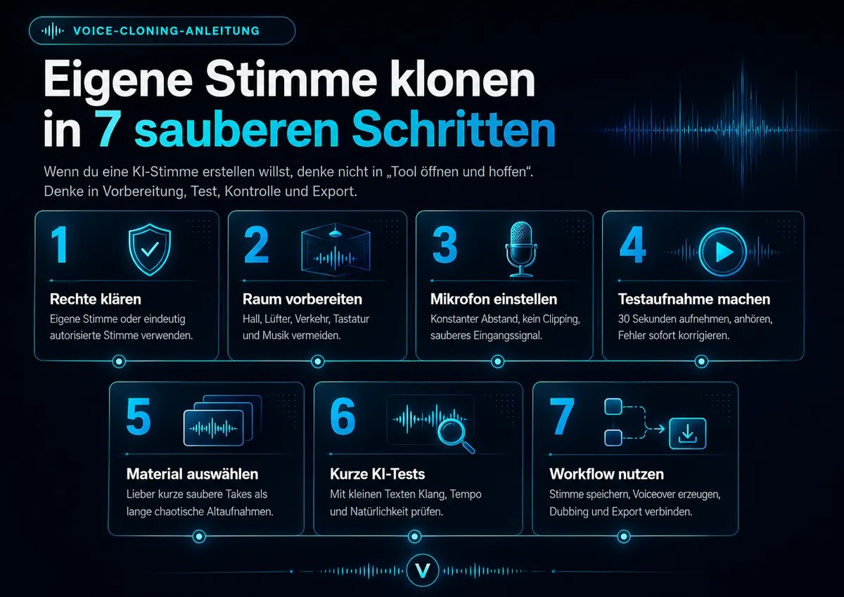 Eigene Stimme klonen in 7 sauberen Schritten mit VANIV Workflow
