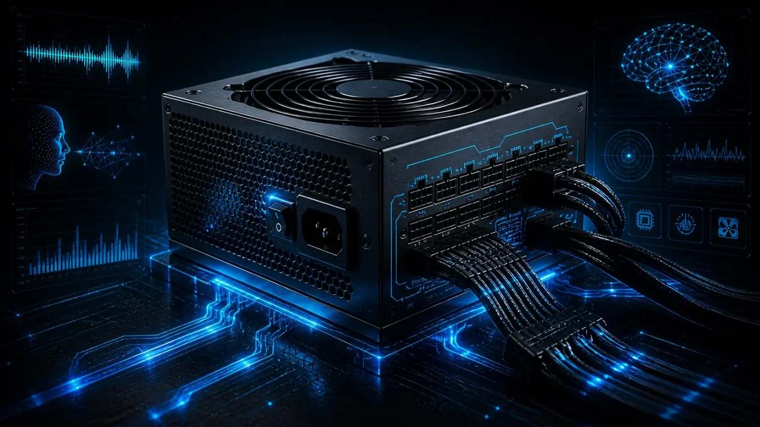 Fuente de alimentación de 1200 vatios para workstation de IA local con GPU potente