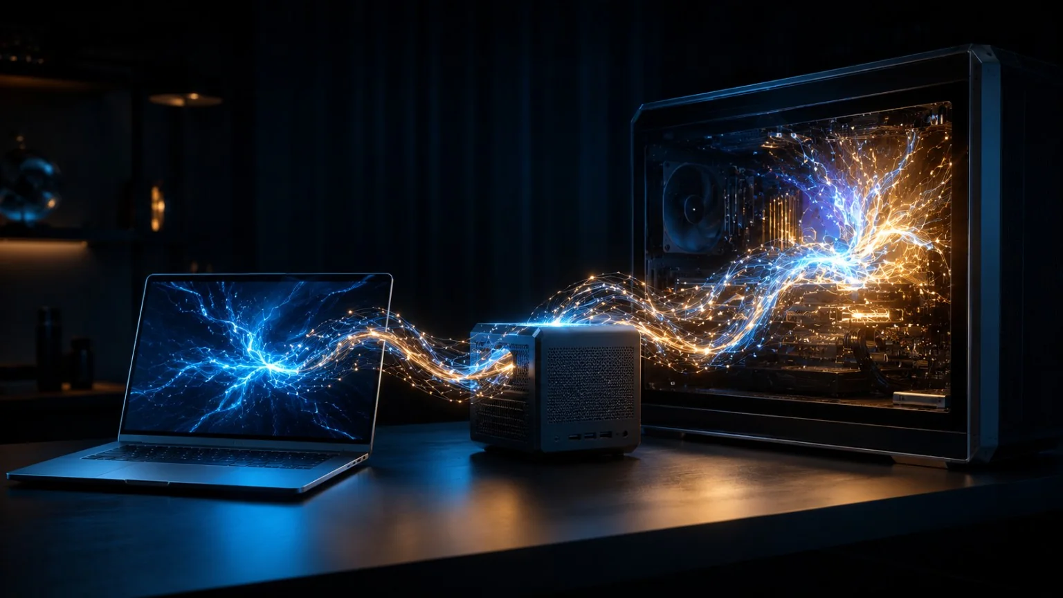 Laptop, Mini-PC und Workstation als unterschiedliche Systeme für lokale KI.