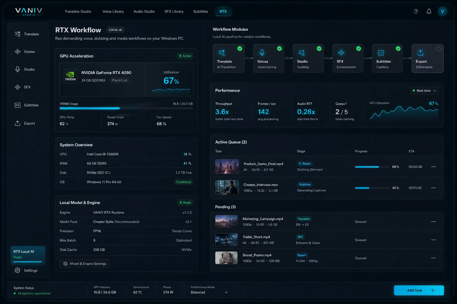 RTX Workflow – Lokale KI-Leistung