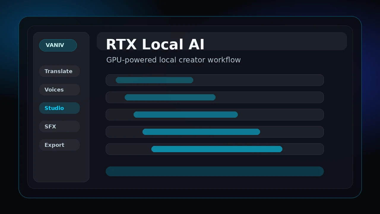 RTX Workflow – Local AI performance