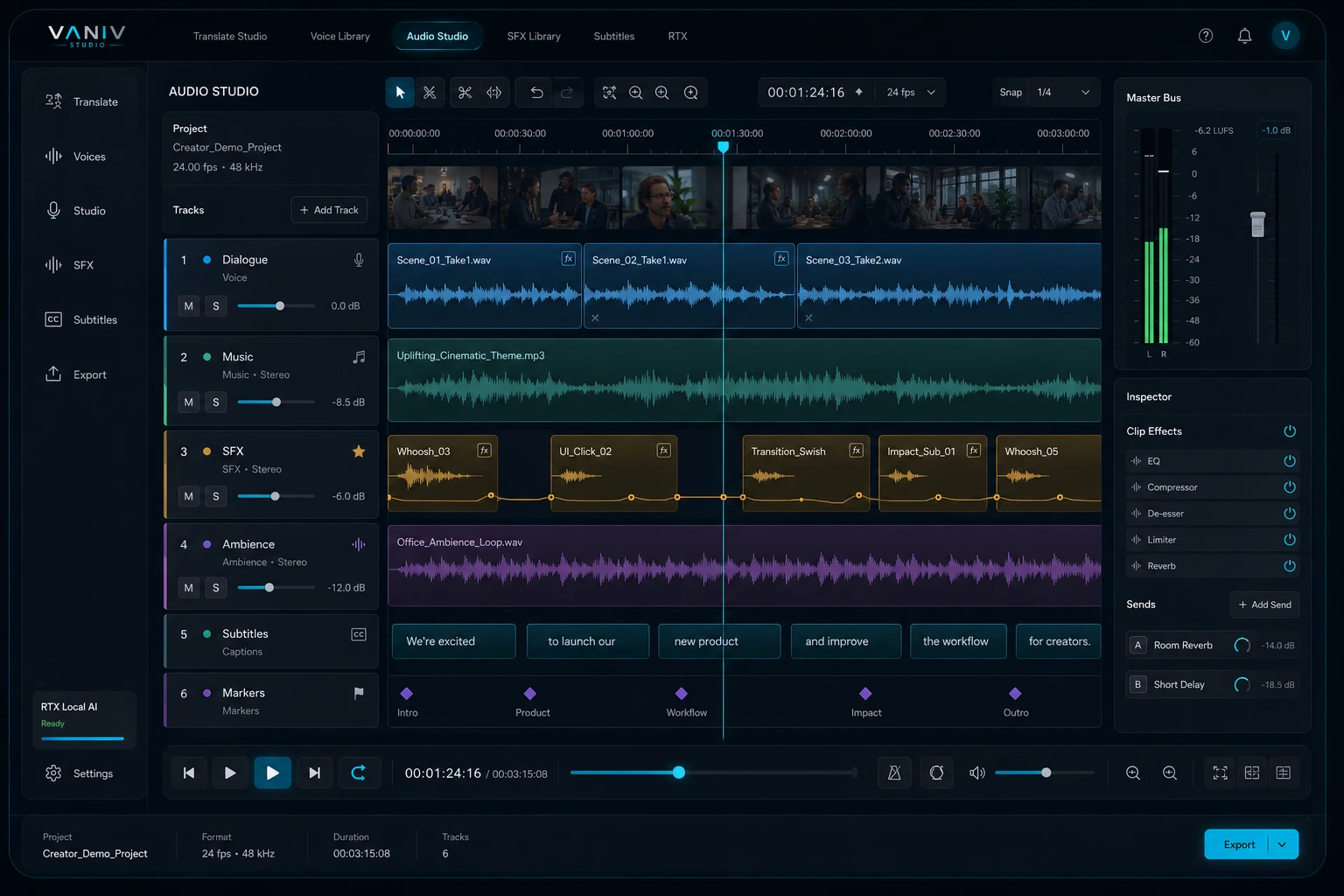 Audio Studio – Mehrspur-Produktion