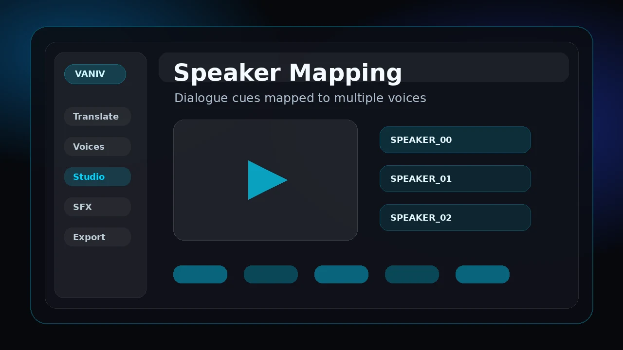 VANIV Speaker Mapping für Multi-Speaker-Dubbing.